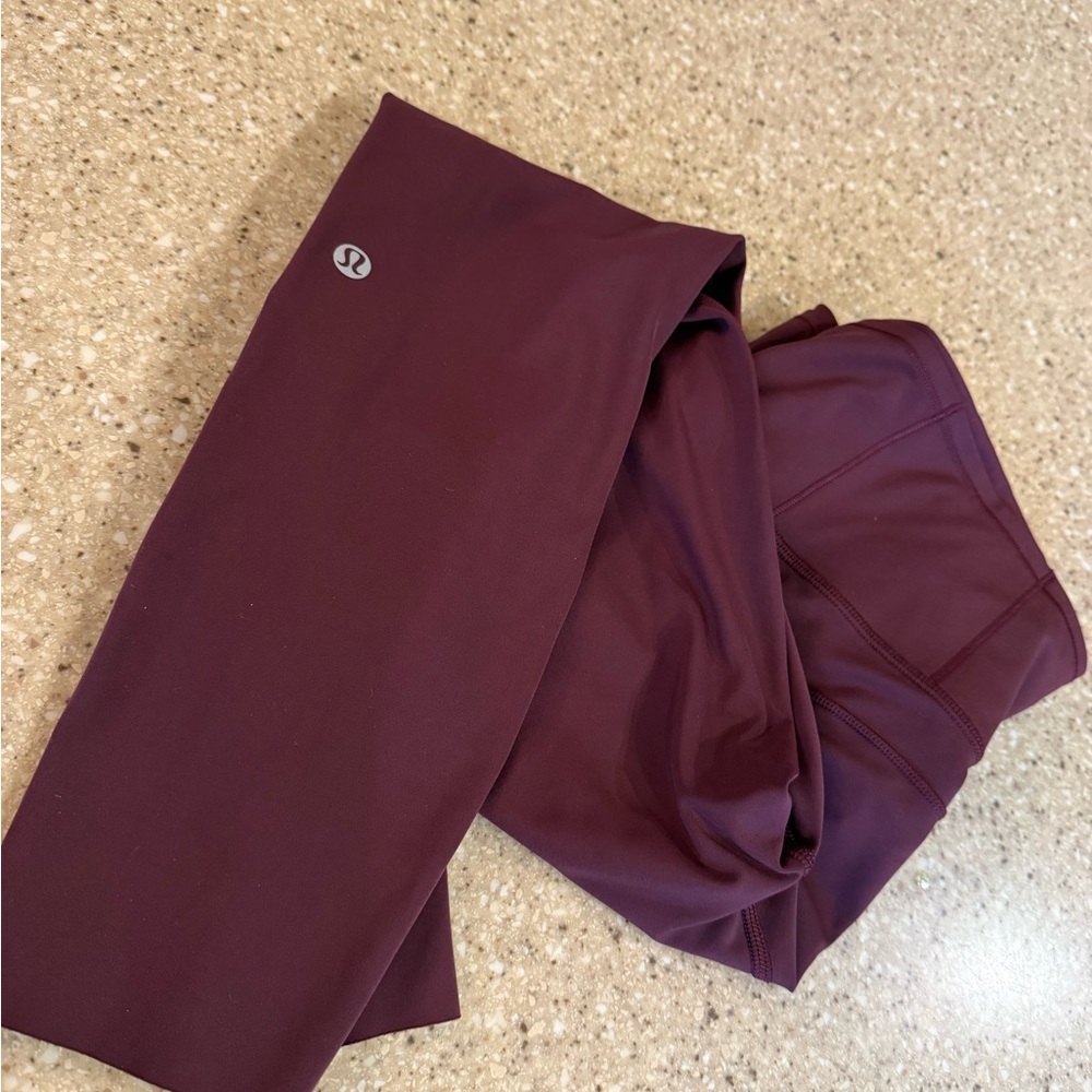 Lululemon Deep Maroon Active Leggings